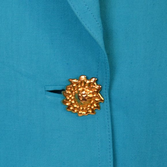 Y2K Vintage 80s Louis Feraud Blazer Linen blend - Picture 3 of 11
